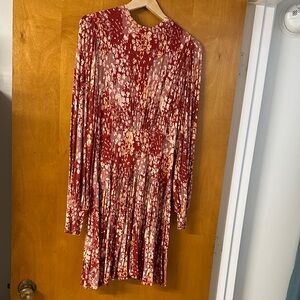 Free People Floral Red Dress